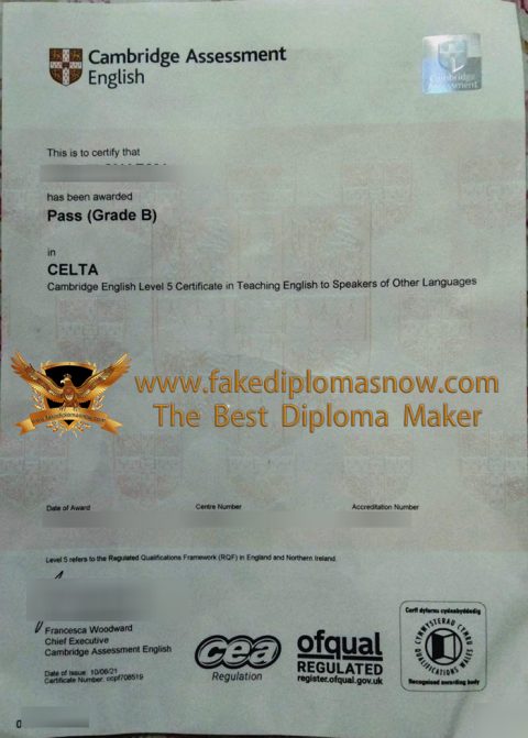 Purchase A Fake Cambridge Celta Certificate