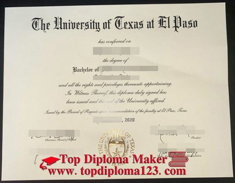 The Latest Version Of The UTEP Degree, Buy American Diploma