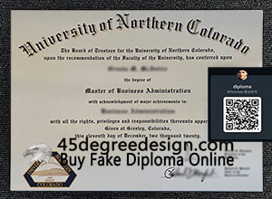 University of Northern Colorado diploma