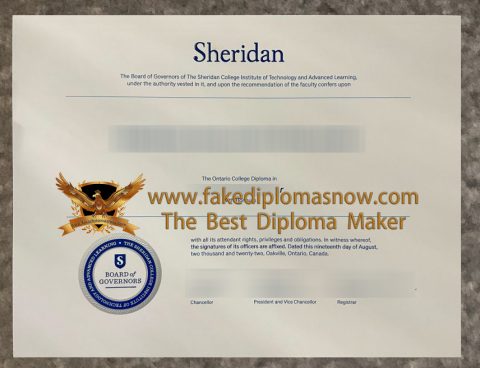 Where to ordre a fake Sheridan College degree in Canada?