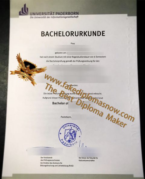 Where to buy a fake Universität Paderborn Urkunde in Germany