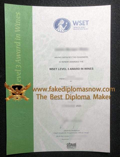 Getting a fake WSET Level 3 certificate is exactly what you are looking for