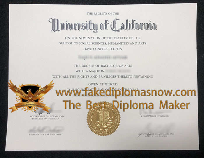 University of California, Merced BA diploma