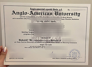 Anglo-American University Diploma certificate
