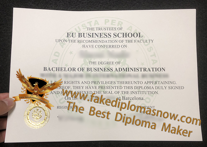EU Business School BBA degree