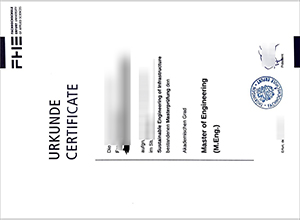 Fachhochschule Erfurt Urkunde certificate