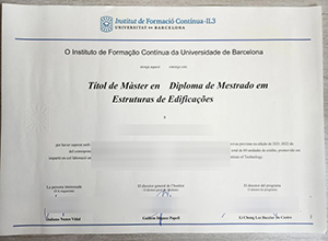 Instituto de Formación Continua IL3 - Universidad de Barcelona diploma certificate