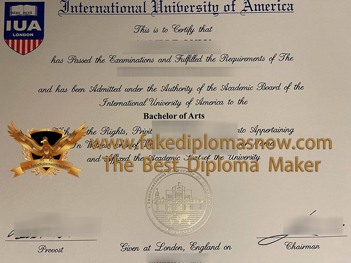 International American University diploma