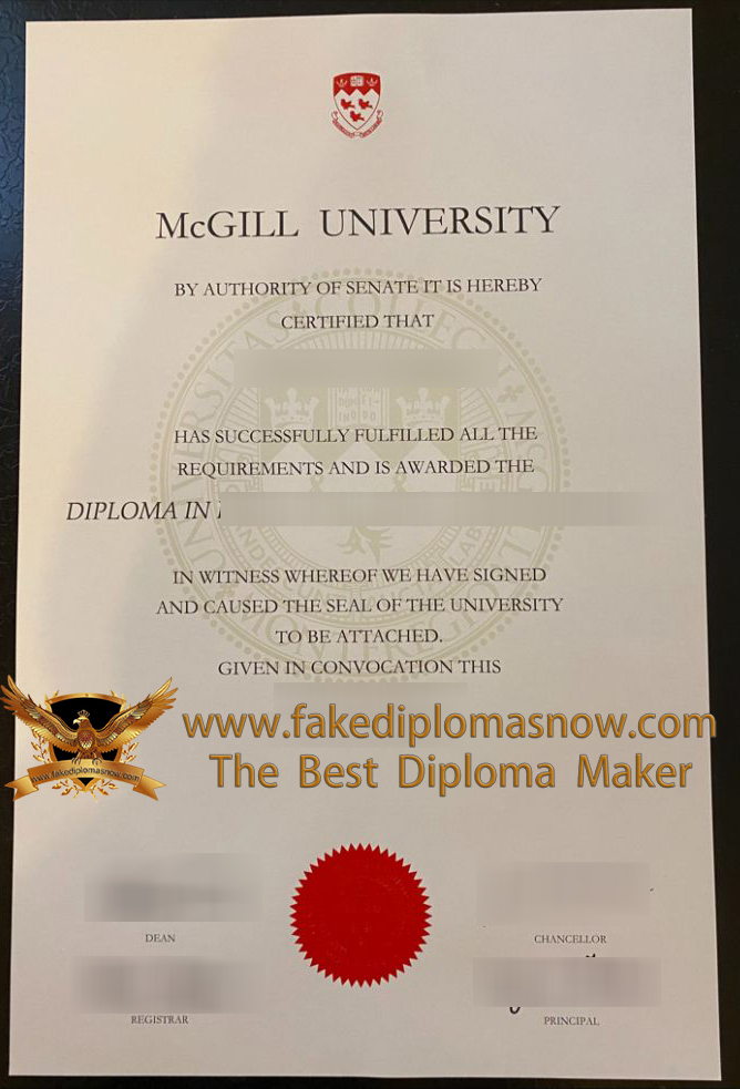 McGill University diploma