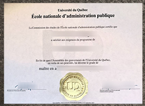 École nationale d'administration publique (ENAP) diploma certificate