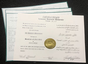 Lebanese American University diploma with transcript