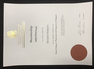 MRCPS (Glasgow) Membership Certificate
