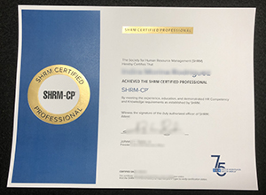 SHRM-CP certificate sample