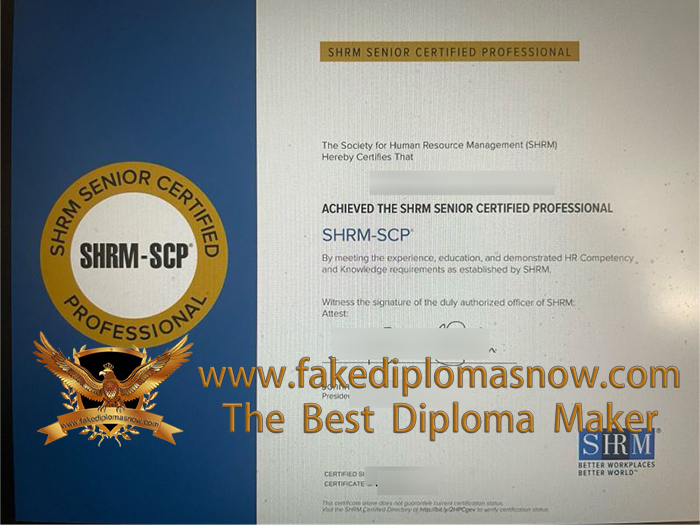 SHRM-SCP certificate