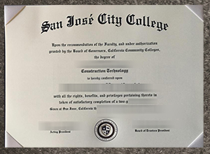 San Jose City College Degree Certificate