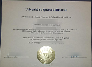 UQAR degree certificate