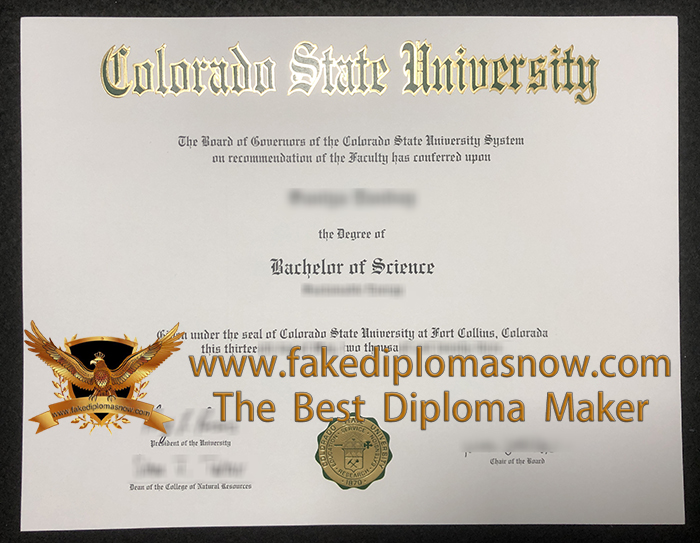 Colorado State University diploma