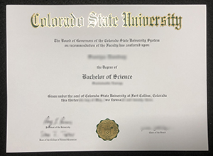 Colorado State University diploma cer