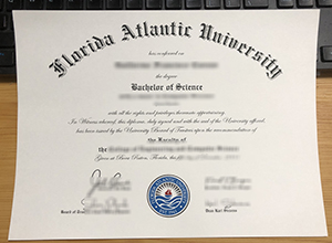 Florida Atlantic University diploma certificate
