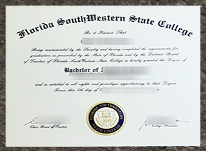 Florida SouthWestern State College diploma certificate
