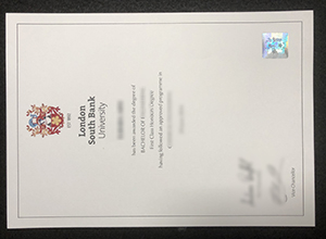 LSBU degree certificate