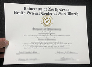 UNT Health Science Center degree certificate