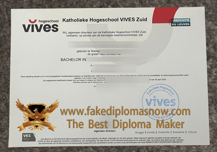 Hogeschool VIVES diploma