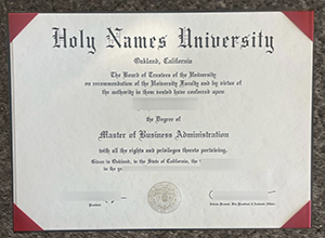 Holy Names University diploma certificate