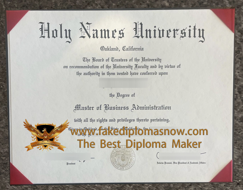 Holy Names University diploma