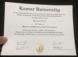 Lamar University MBA diploma certificate