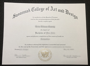 SCAD diploma certificate