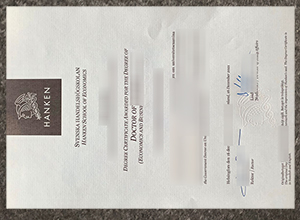 Svenska handelshögskolan diploma certificate