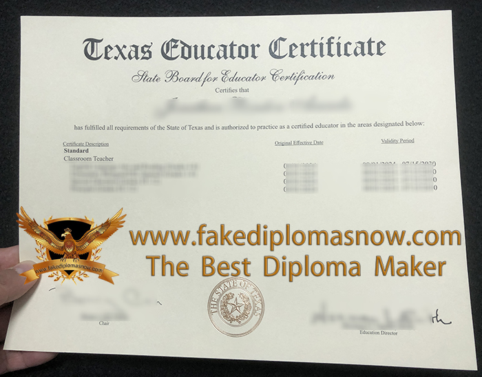 Texas Educator Certificate