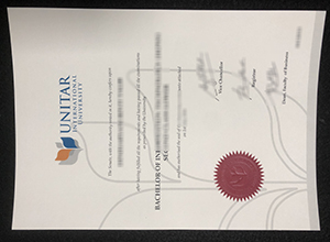 UNITAR International University degree certificate