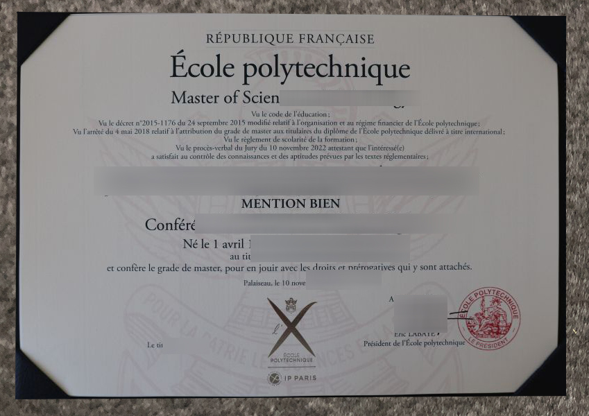 École polytechnique degree certificate