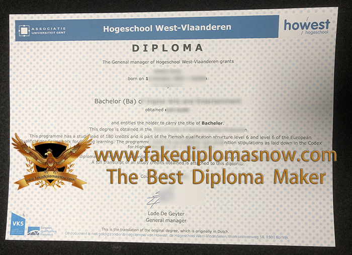 Hogeschool West-Vlaanderen diploma