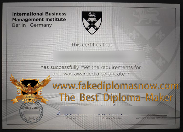 International Business Management Institute (IBMI) certificate