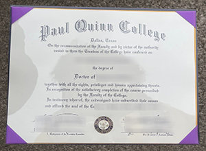 Paul Quinn College diploma certificate