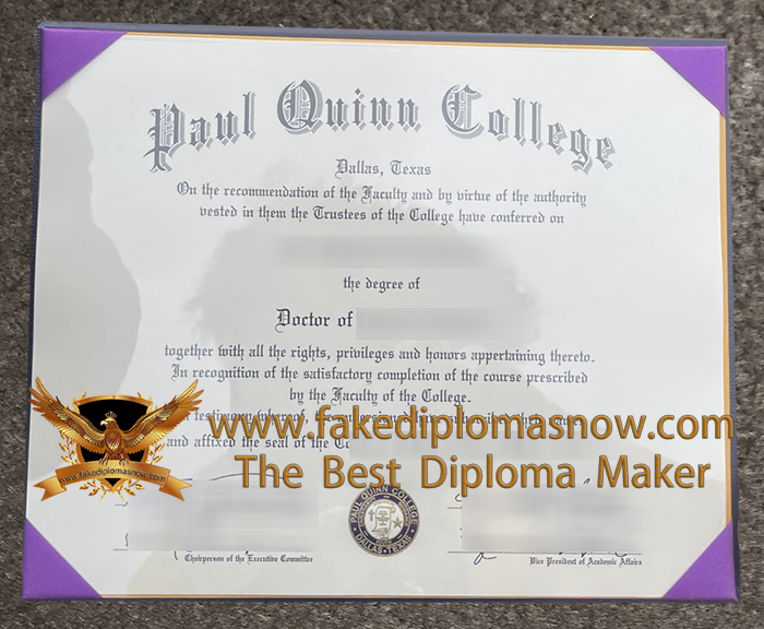 Paul Quinn College diploma