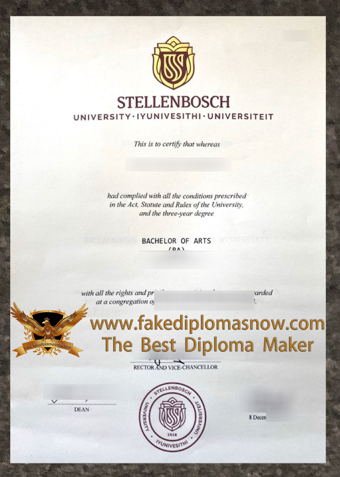 Stellenbosch University degree