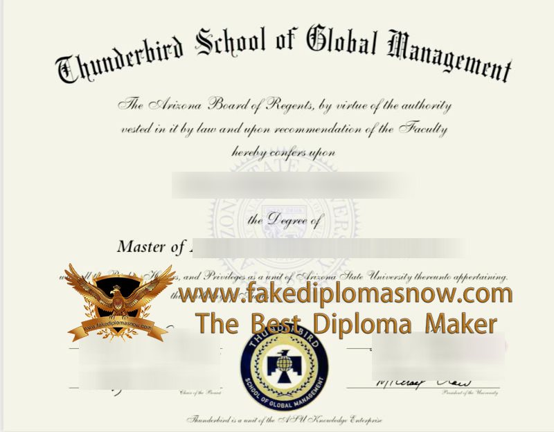 Thunderbird School of Global Management diploma