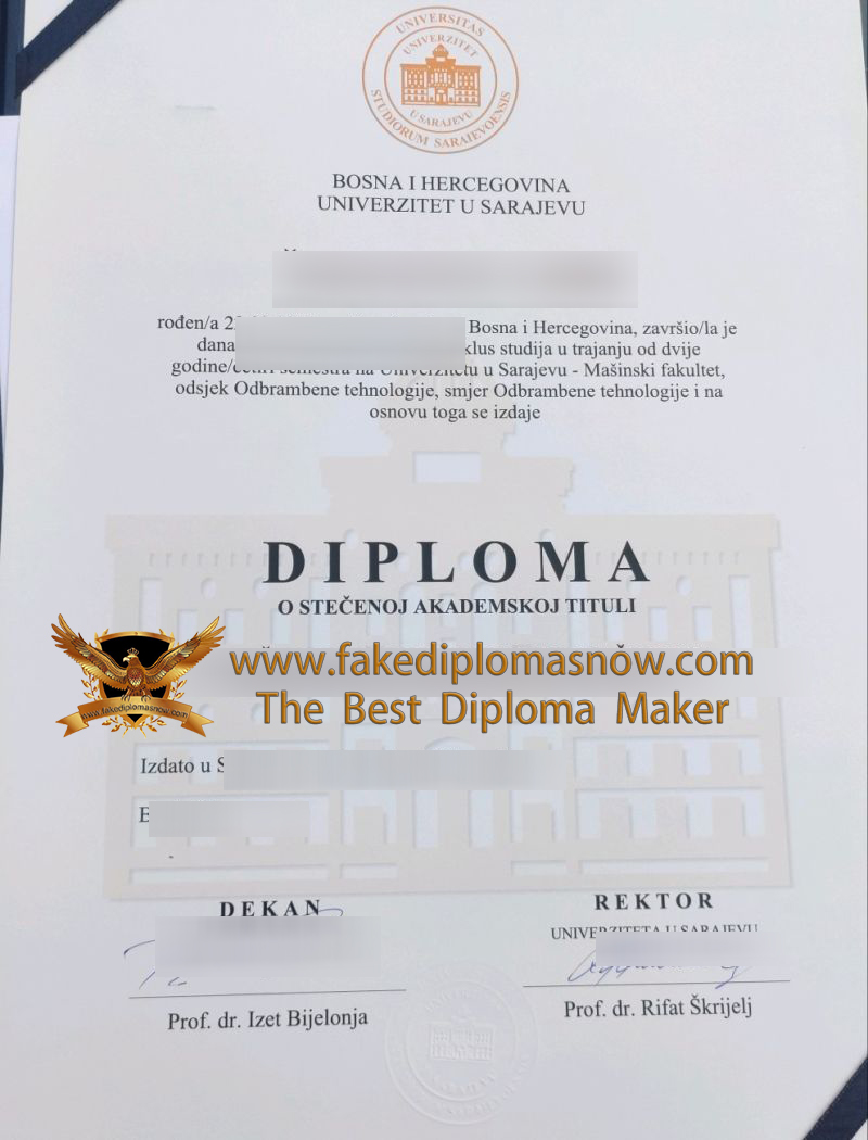 University of Sarajevo diploma