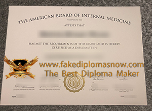 American Board of Internal Medicine certificate