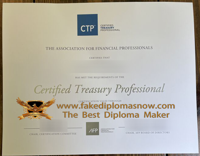 CTP Certificate, Buy a Certified Treasury Professional Certificate