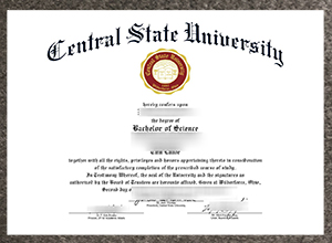 Central State University diploma