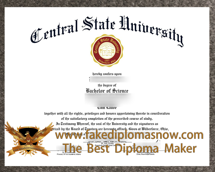 Central State University diploma