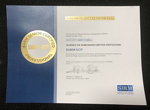 SHRM-SCP certificate