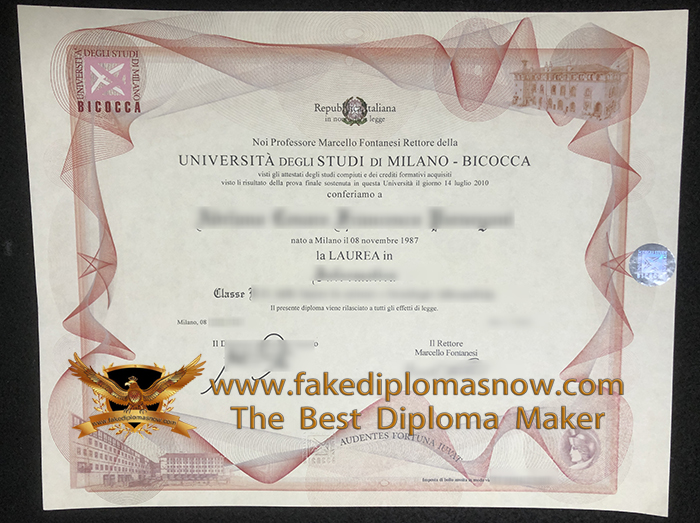 UniMiB diploma, Buy a Università di Milano-Bicocca degree