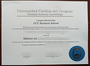 Universidad Católica del Uruguay diploma sample