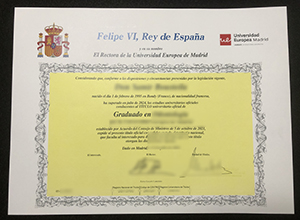 Universidad Europea de Madrid diploma